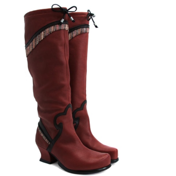 John Fluevog Boots Thanks Amazing Rust Brown Leather Size 8 - Picture 13 of 14